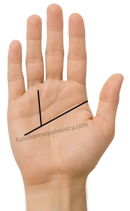 Sun line from head line