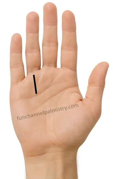 Thick Sun line in palmistry