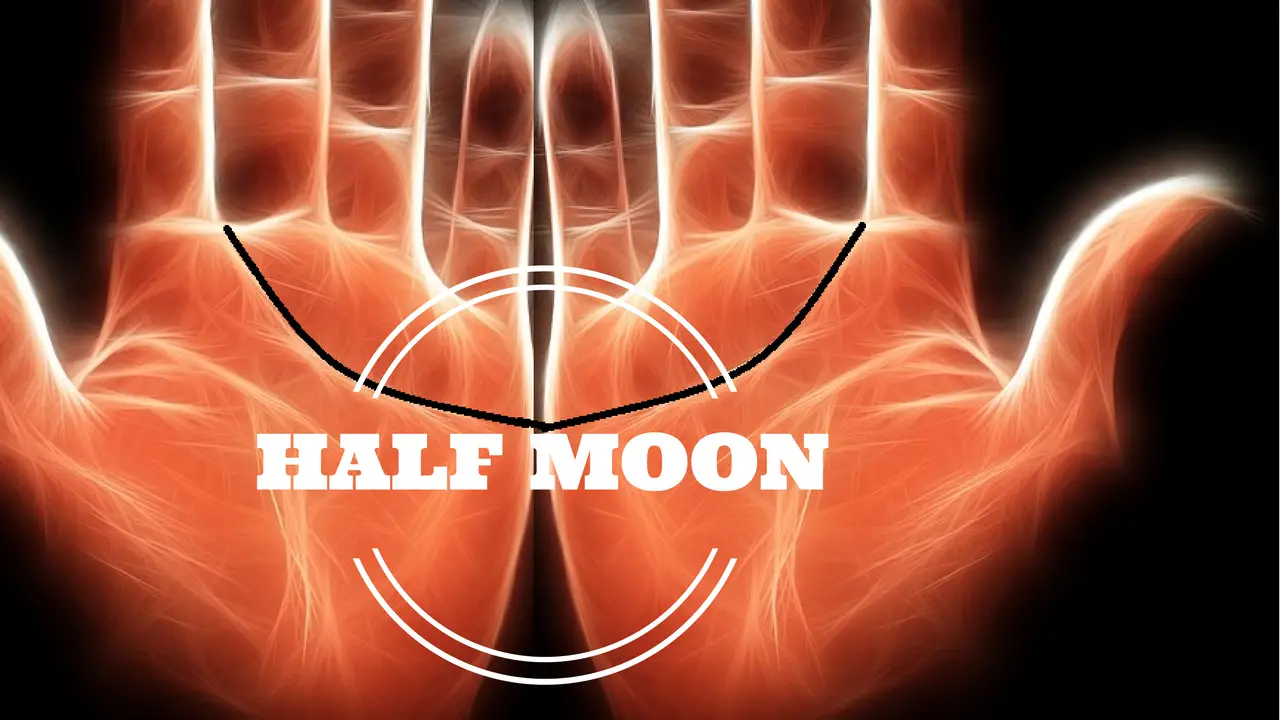 Meaning of half moon on palms