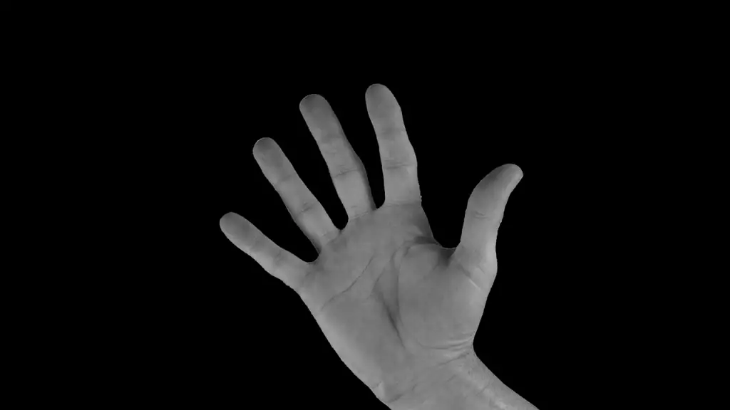 Color of the hand is grey in color