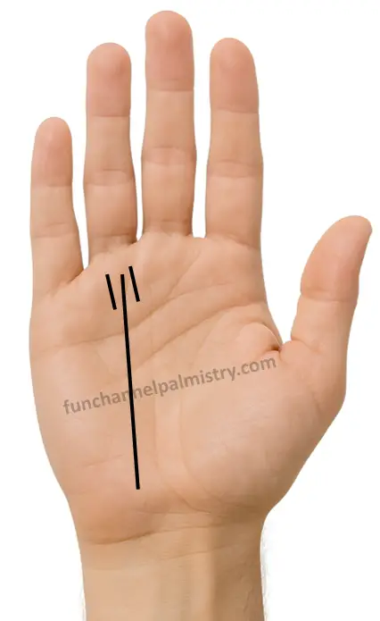 Lines of reputation in palmistry