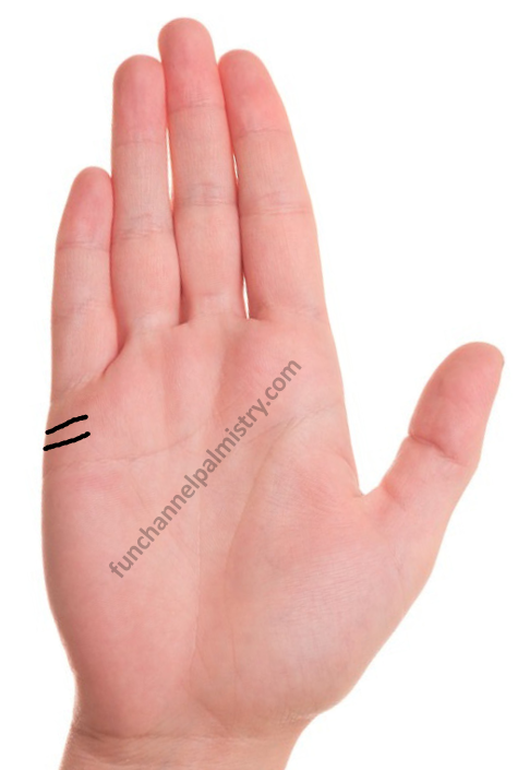 two marriage lines on hand