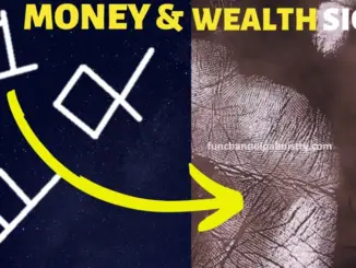 Money and square sign in palmistry