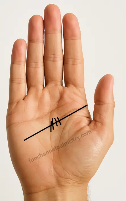 lines cutting the headline