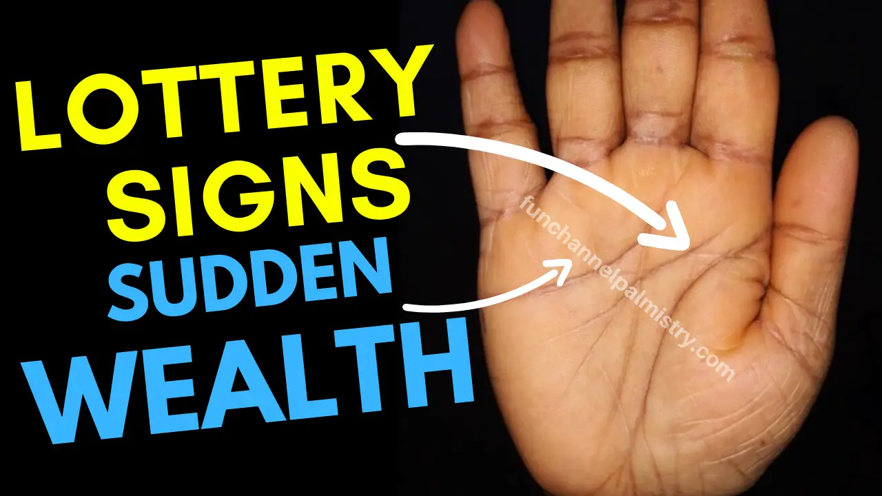 Lottery signs and sudden wealth in palmistry