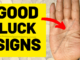good luck signs in palmistry